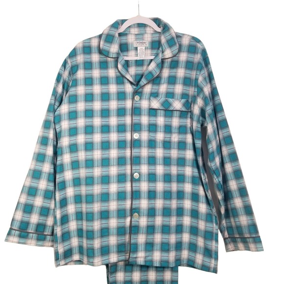 Hemingway Point Other - Vintage Hemingway Point NEW Flannel Pajamas Men's Sz M Blue Plaid 2 Piece